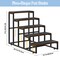 4-Step Dog & Cat Stairs with Non-Slip Base – Sturdy Wood/Metal Pet Ladder for Sofa, Bed & Balcony, Joint-Friendly Design (Brown)